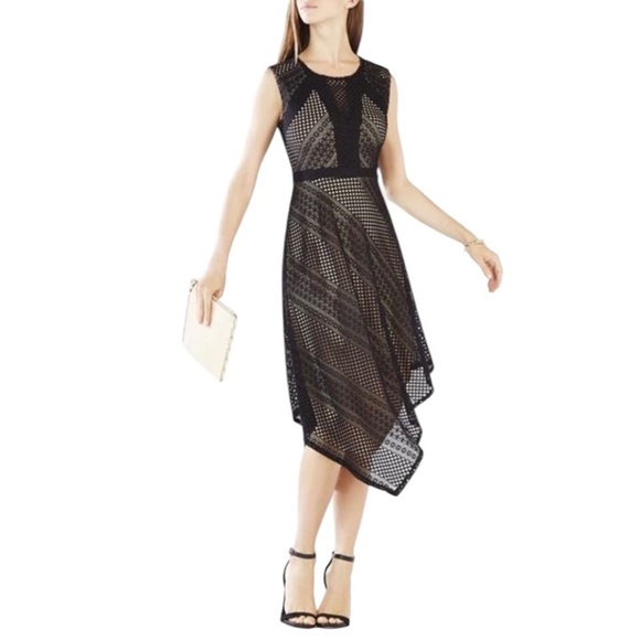 BCBG MaxAzria Black Tracie Asymmetrical Lace Fairy Dress - Size XXS - NEW - Picture 2 of 12